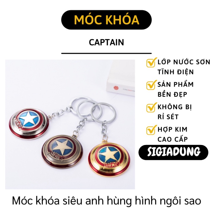 Móc Khóa - Móc Khóa Hợp Kim Hình Tấm Khiên Của Siêu Anh Hùng Marvel, Trang Trí 9605