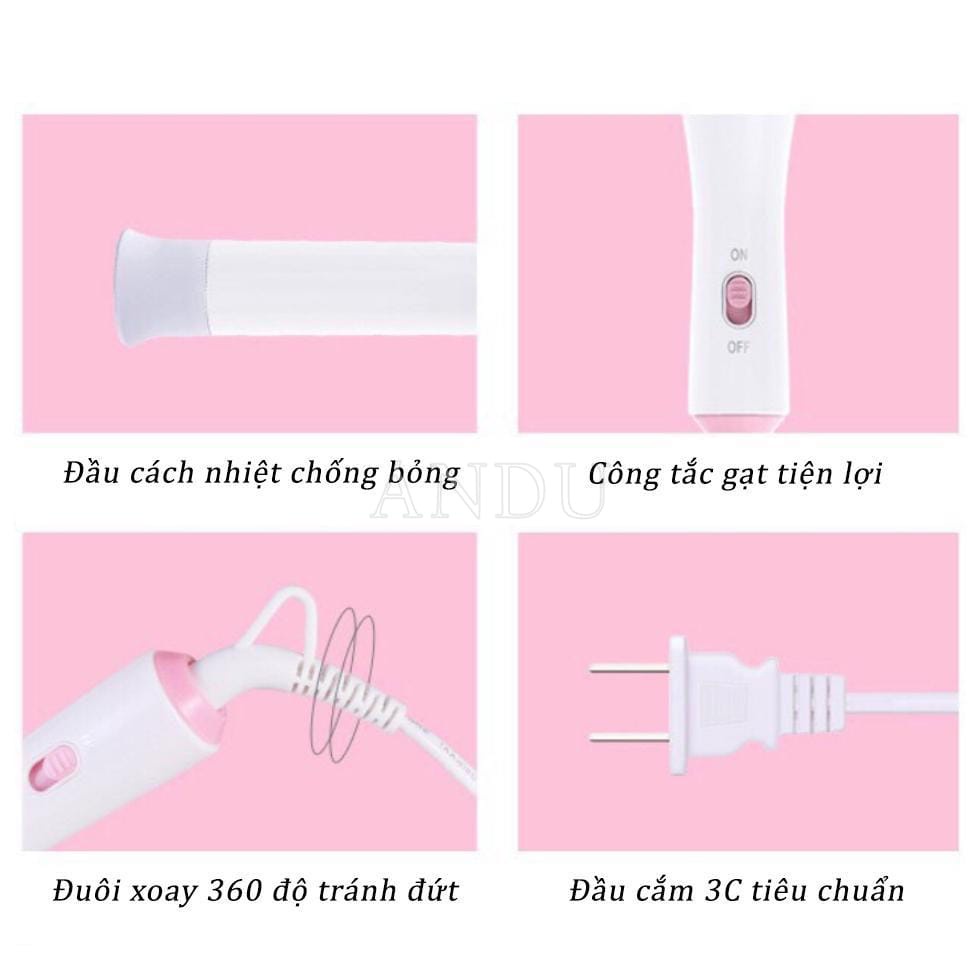 Máy Uốn Tóc Xoăn Cầm Tay Xoay 360 Máy Uốn Tóc Tự Động