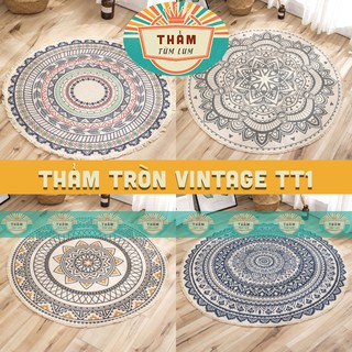Thảm trải sàn vintage Thảm scandinavian TRÒN - TT 1