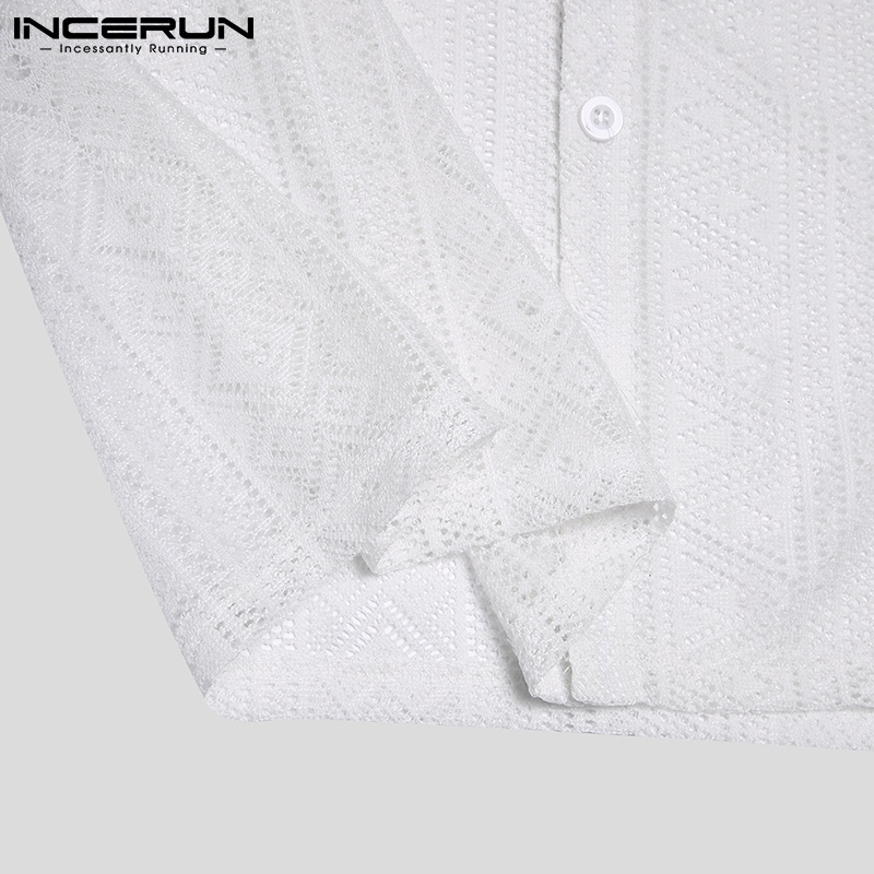 Áo Sơ Mi Tay Lỡ Phối Lưới Xuyên Thấu Thời Trang Mùa Hè Quyến Rũ Cho Nam