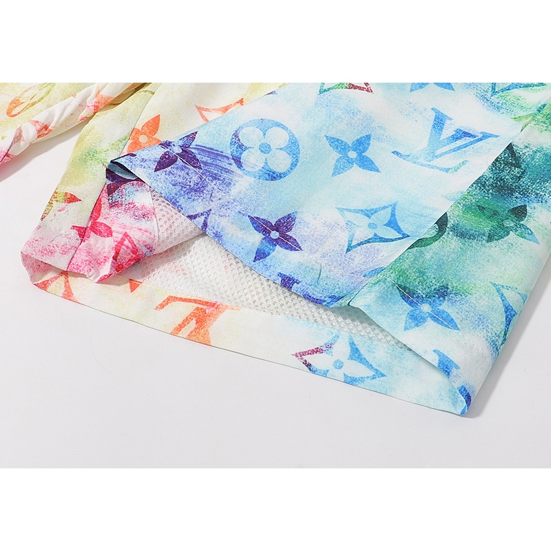 L&v Quần Short Nhiều Màu gradient Mang Lại Biểu Tượng Cổ Điển Thoải Mái Thời Trang Mùa Hè Đơn Giản