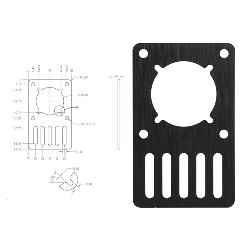 1 Giá Đỡ Động Cơ Máy In 3d Nema23 96.5mm X 60mm X 3mm