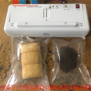 Máy dán túi thổi khí mini, máy thổi khí túi nylon dán miệng