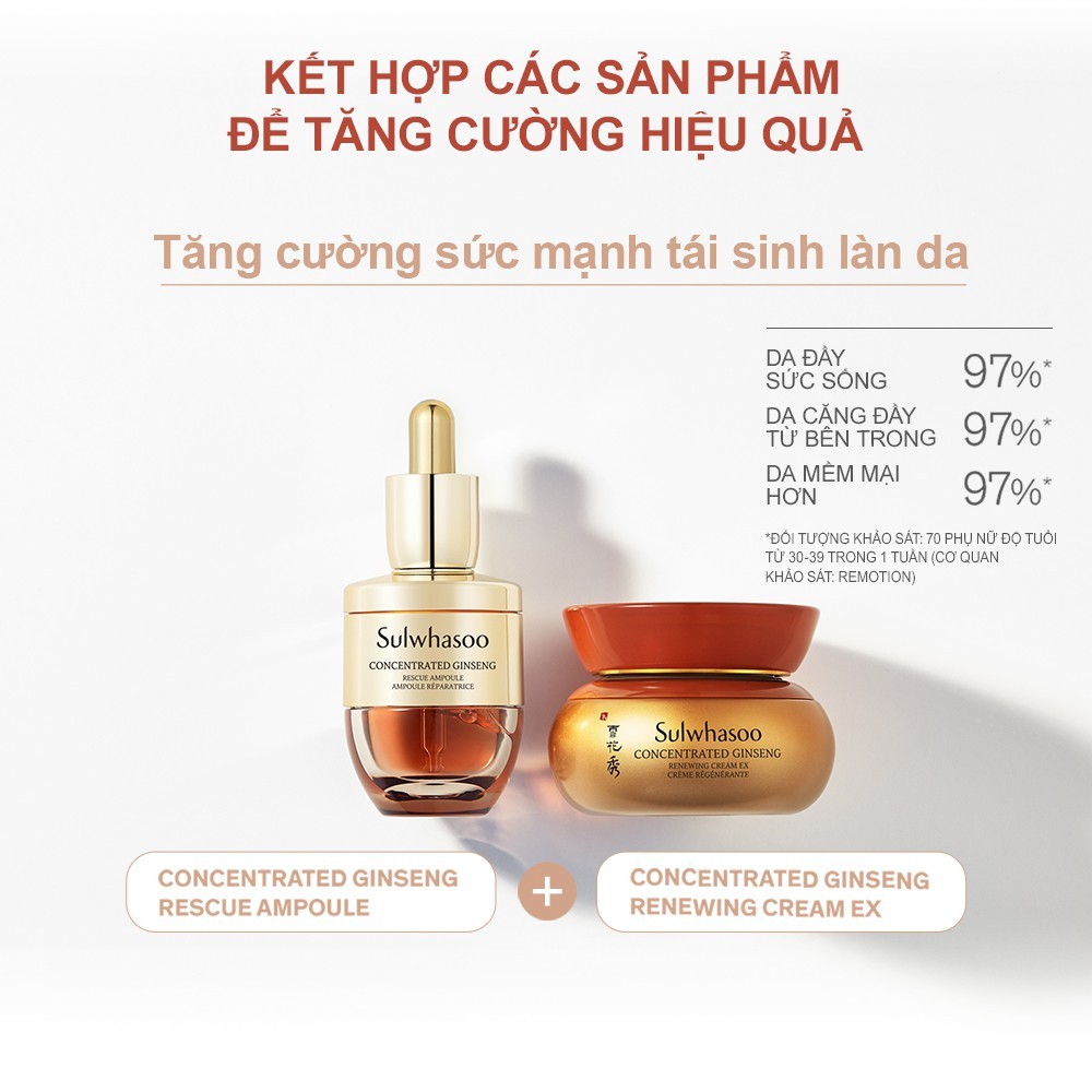 Tinh chất nhân sâm cô đặc giải cứu làn da Sulwhasoo Concentrated Ginseng Renewing Ampoule sample 3.5 grams