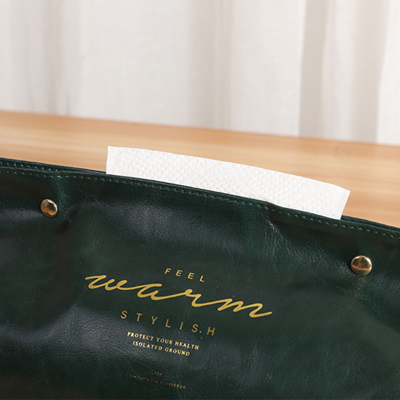 Hộp Đựng Khăn Giấy Để Bàn Bằng Da Thiết Kế Đơn Giản