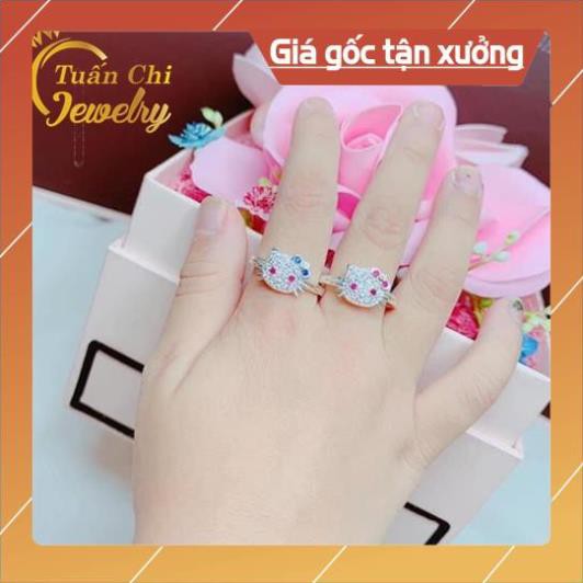 Set Bộ Bạc Mèo Hello Kitty FREE SHIP Bộ Trang Sức Cho Bé Hình Mèo Kitty Dễ Thương,Đính Đá Xinh Dành Cho Bé gái