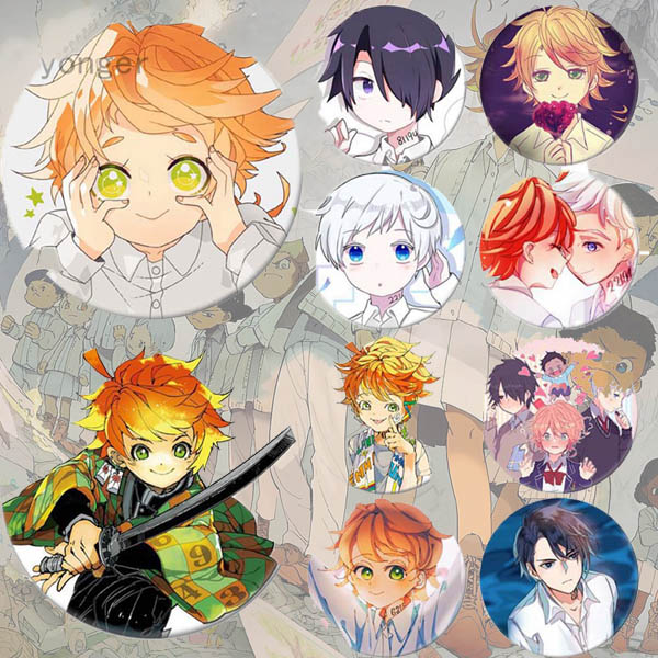 Huy Hiệu Cài Áo Họa Tiết Hoạt Hình Neverland Emma