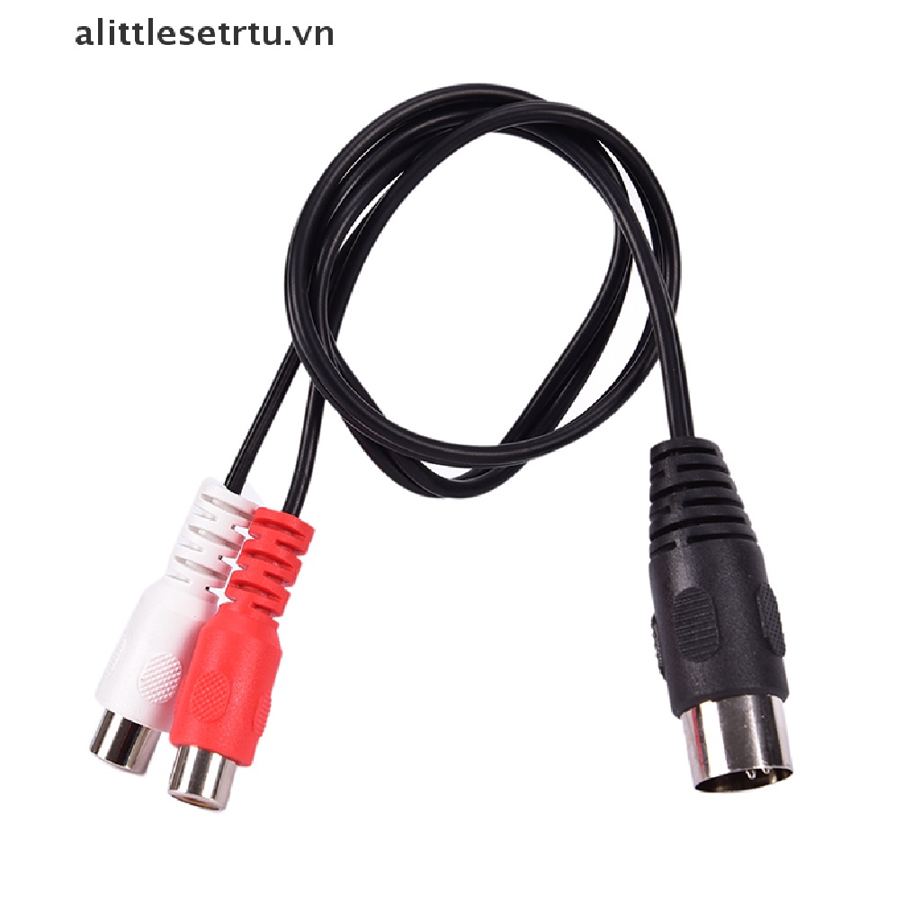 Dây Cáp Âm Thanh Chuyển Đổi DIN 5P Male Sang 2 RCA Phono Female Jack MF Dài 0.5M.