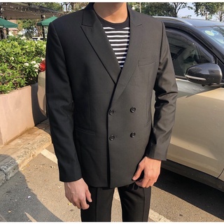 Áo Khoác Đen 4 Nút - 4 Loose Blazer