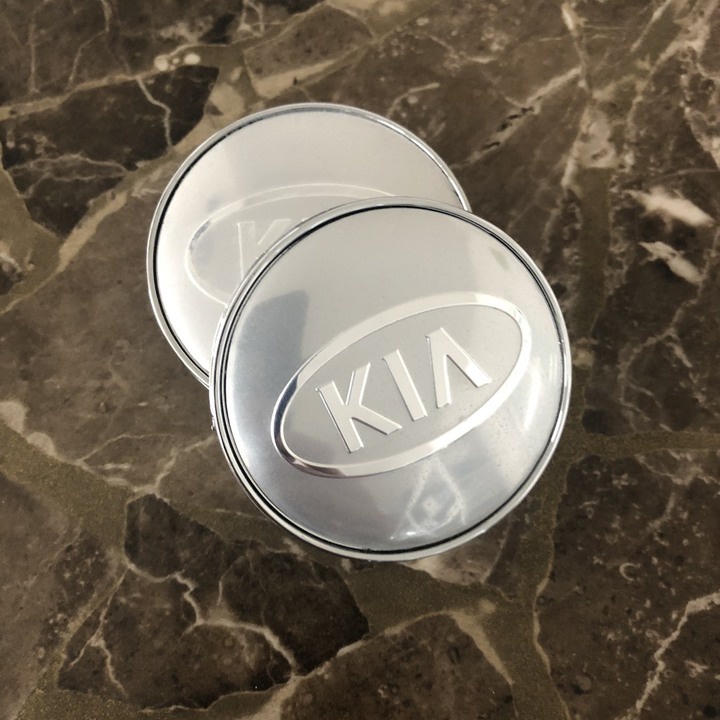 Sản Phẩm Logo chụp mâm, ốp lazang bánh xe ô tô Kia đường kính 60mm .