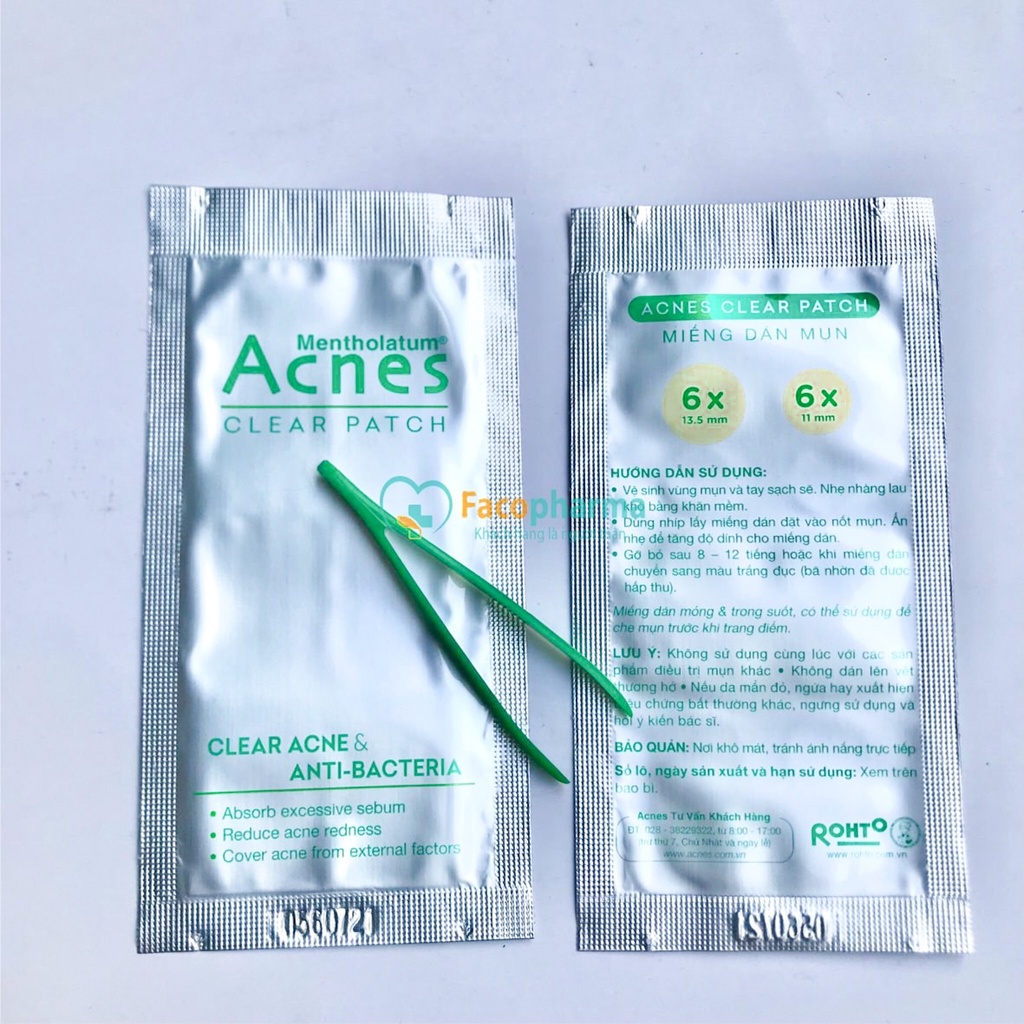Miếng dán mụn Acnes Clear Patch 24 miếng giúp giảm mụn sưng viêm