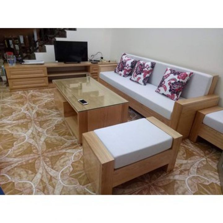 [ Miễn Ship HCM] Sofa Gỗ Sồi Sang Trọng, Sofa Gỗ Nệm Cao Cấp