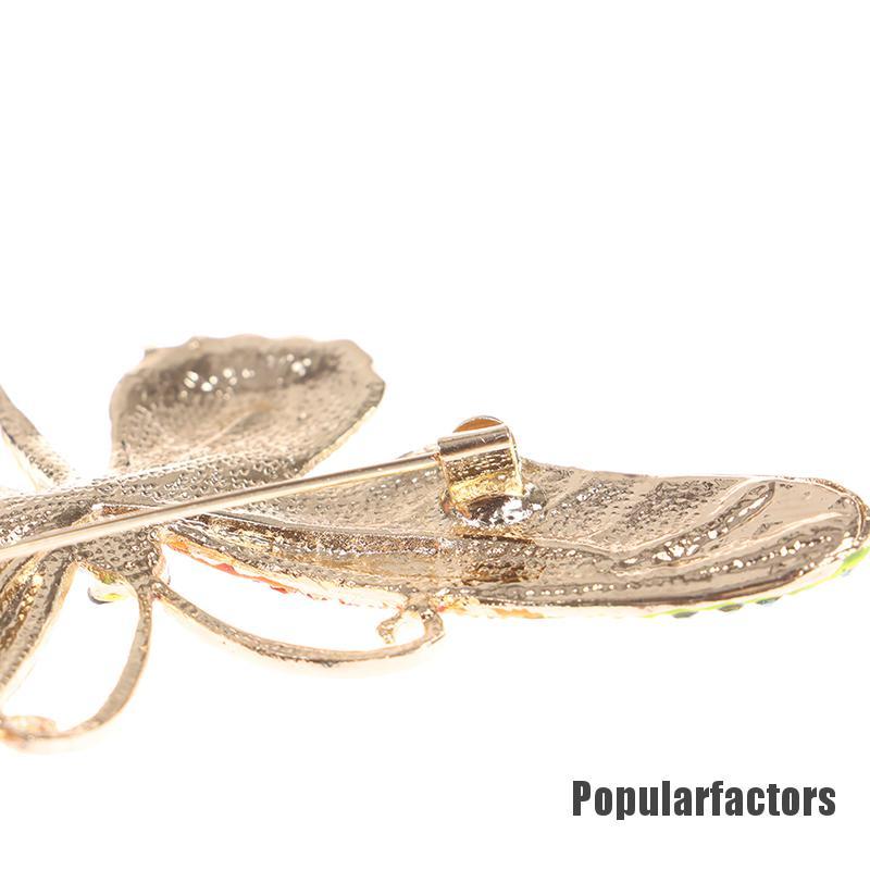 Ghim cài áo hình bướm pha lê nhiều màu sắc làm quà tặng cho nữ