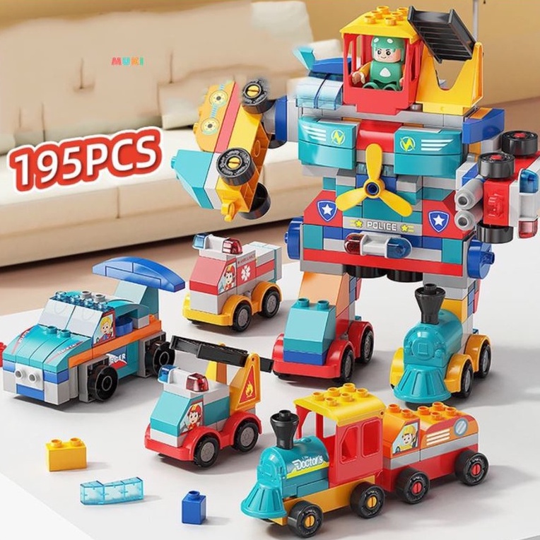 ĐỒ CHƠI LEGO Lắp ghép  ROBOT BIẾN HÌNH 195 CHI TIẾT