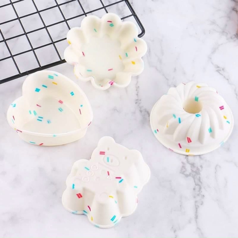 Khuôn Silicone Làm Bánh Muffin Độ Co Giãn Cao Thân Thiện Với Môi Trường