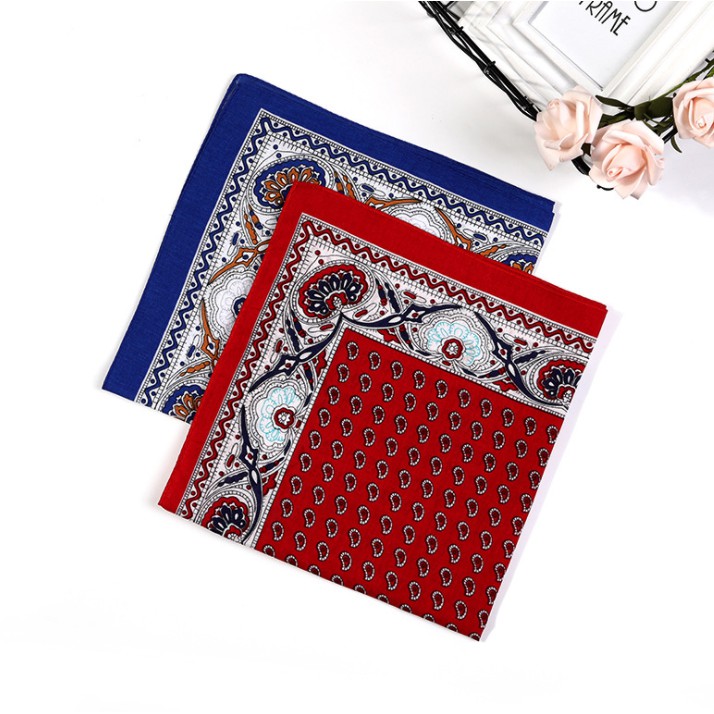 Khăn bandana họa tiết vuông dễ thương 54x54cm BDN05