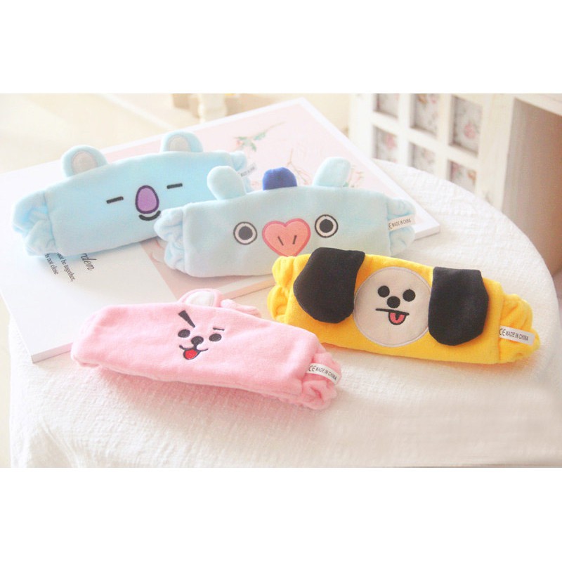 Băng Đô Rửa Mặt / Trang Điểm In Hình Bt21 Của Bts