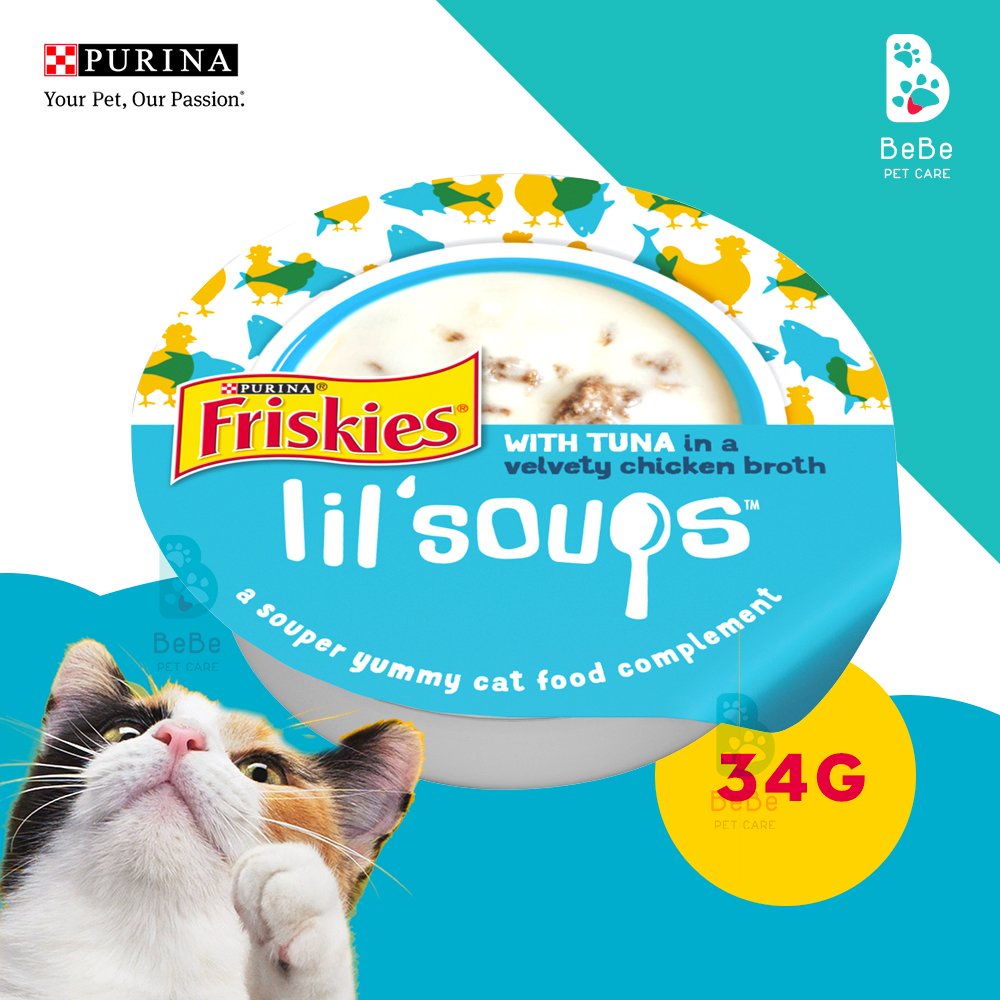FRISKIES Lil' Soups Nhiều Hương Vị - Bữa Ăn Xế Đầy Mong Đợi Của Các Boss Mèo - Nhập Khẩu Từ Mỹ