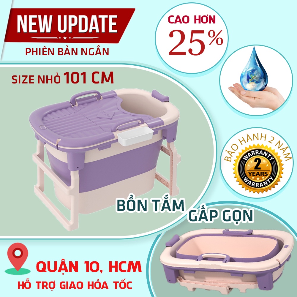 Bồn Tắm Gấp Gọn Lắp Ghép Ngắn Cao Tím Tiết Kiệm Nước Phòng Tắm Wc Nhỏ Có Nắp HCM