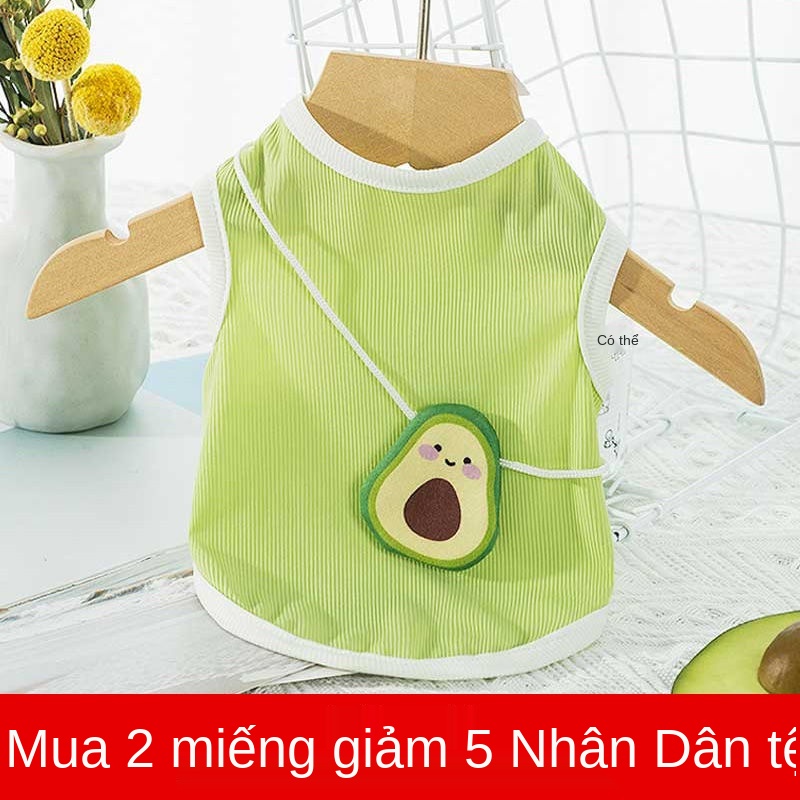 Áo vest bảnh bao quần mỏng mùa xuân và hè cho chó con Teddy Bichon Pomeranian thú cưng nhỏ mèo