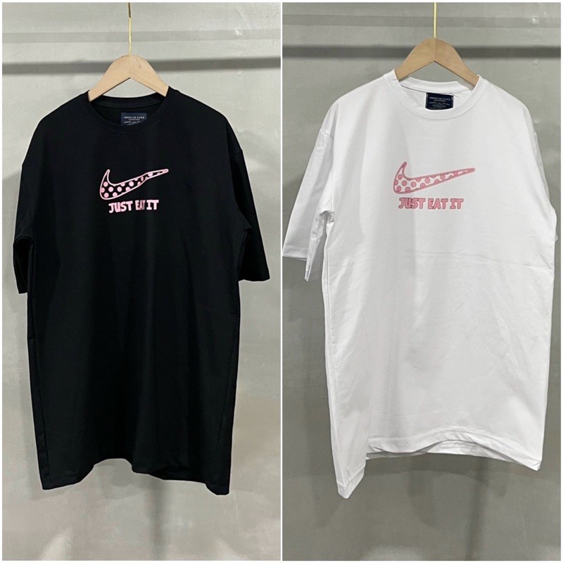ÁO THUN TAY LỠ COTTON JUST EAT IT FORM UNISEX (hình chụp thật)