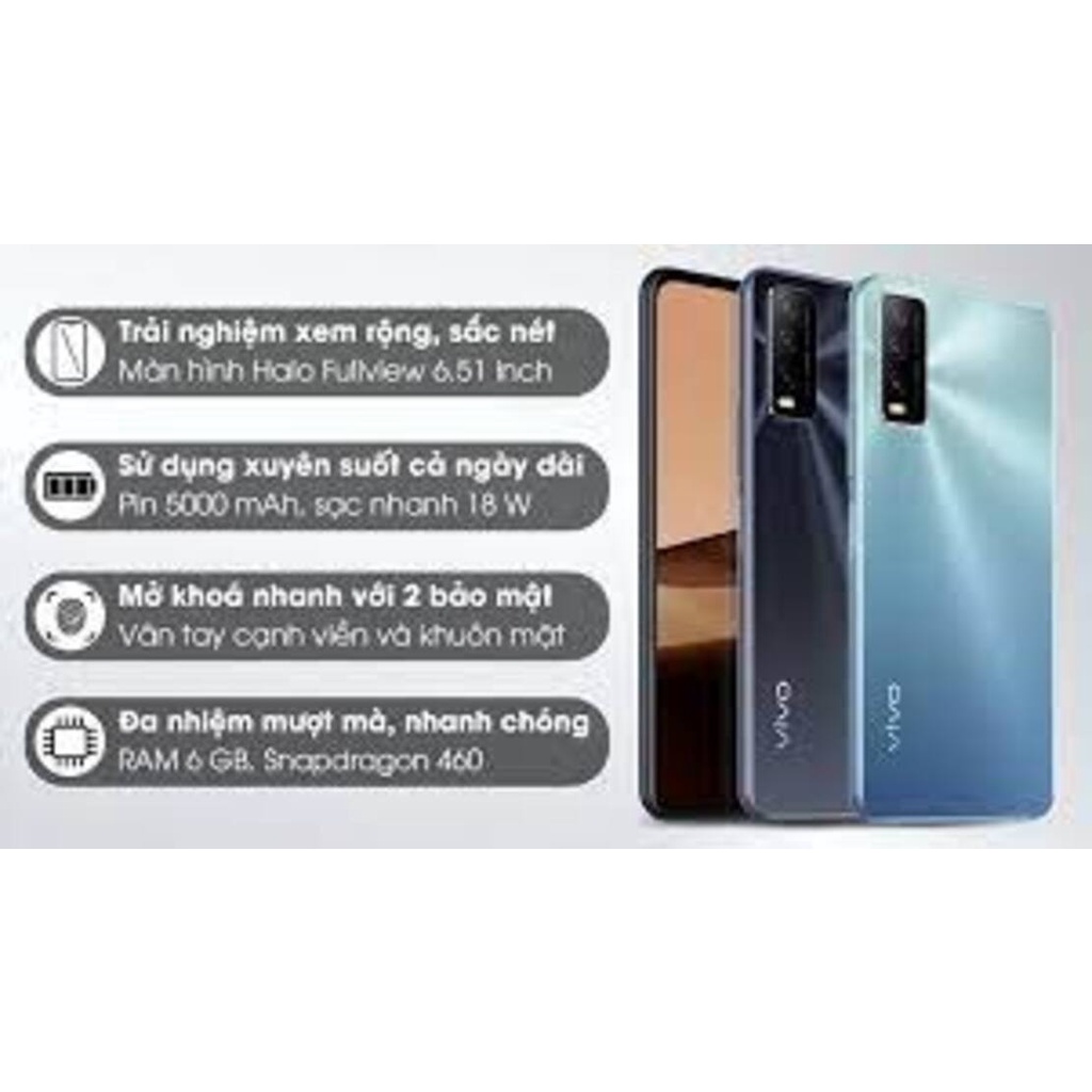 điện thoại Vivo Y20s 2sim ram 6G rom 128G máy Chính Hãng, màn 6.51'', cày Game nặng siêu mượt đỉnh