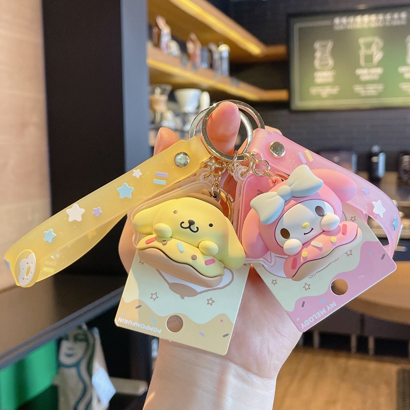 Móc Khóa Hình Bánh Donut Hoạt Hình Melody Tai To Đáng Yêu