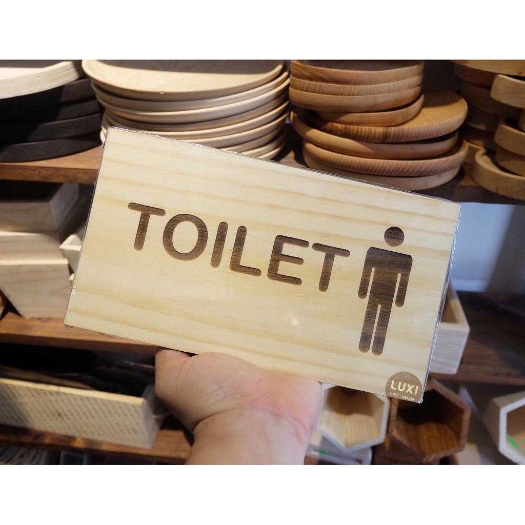 Bảng gỗ Toilet 1 mặt 11