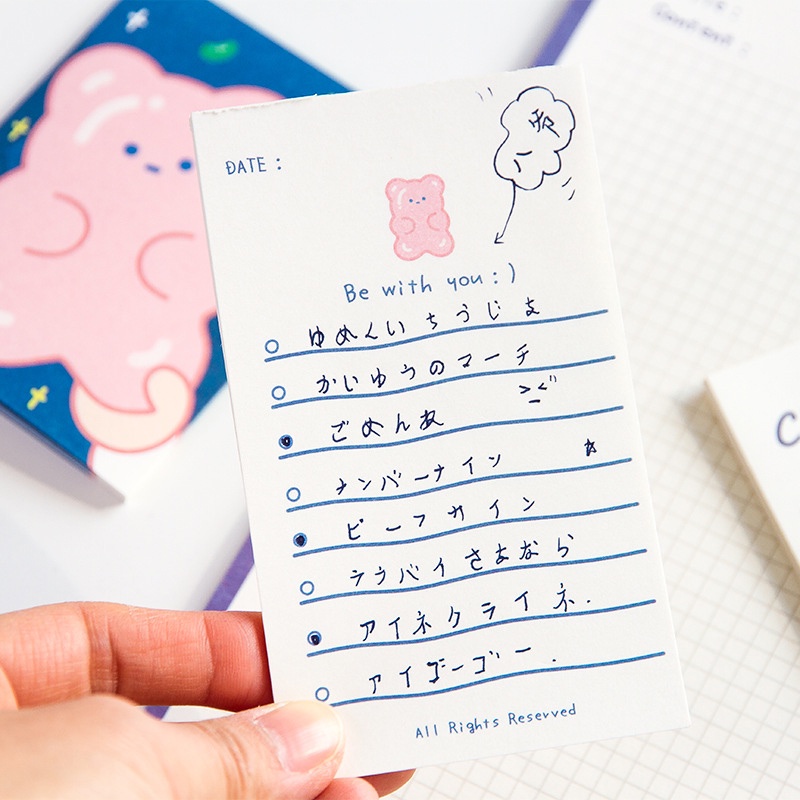 Set 30 Tờ Giấy Ghi Chú Họa Tiết Dễ Thương Tiện Dụng