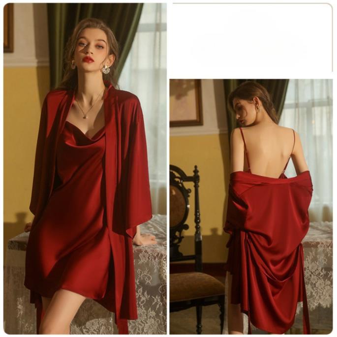 Váy Ngủ Sexy Chất Lụa Cao Cấp Mềm Mại Gợi Cảm 1910