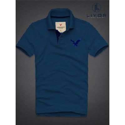 Áo thun nam có cổ thêu hình chim ưng phù hợp với dáng người dưới 85kg (nhiều màu) - Liyor - ACB4001