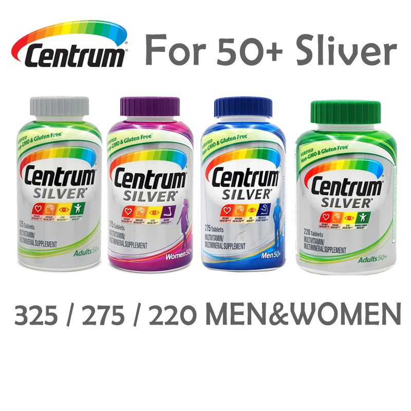 Viên uống Centrum Silver Adults 50+ 325 viên – Bổ sung Vitamin cho Nam và Nữ trên 50 tuổi
