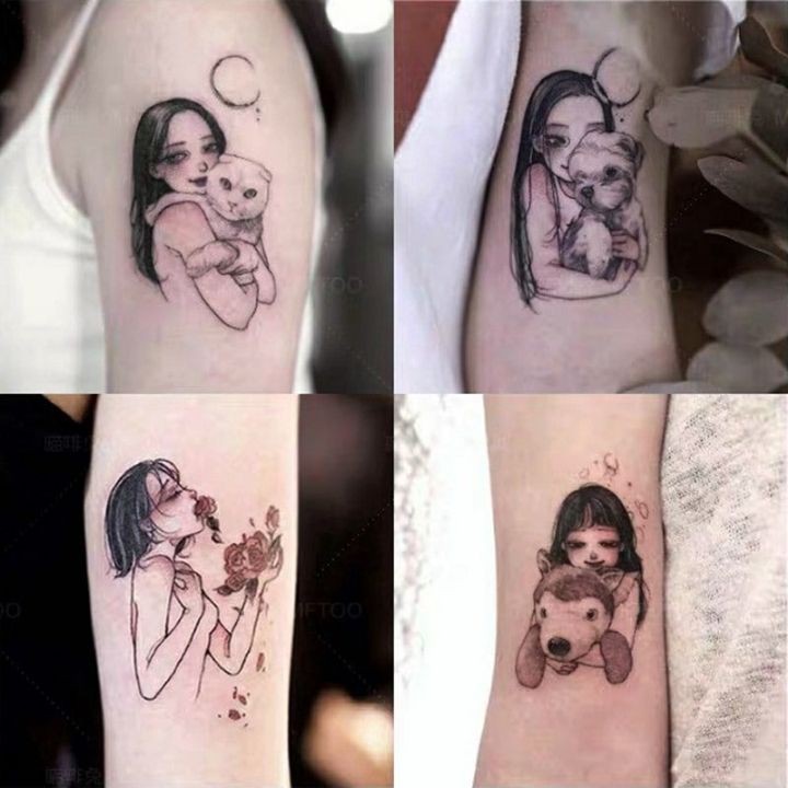 Combo 30 Tấm Hình Xăm Dán Hình Xăm Đen Trắng Hình Xăm Mini Cá Tính đẹp siêu cute Giá rẻ