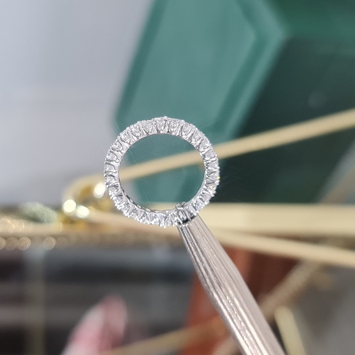 Nhẫn bạc Ý 925 nữ MiASJ N206 bản mỏng đính đá sang trọng, nhẹ nhàng