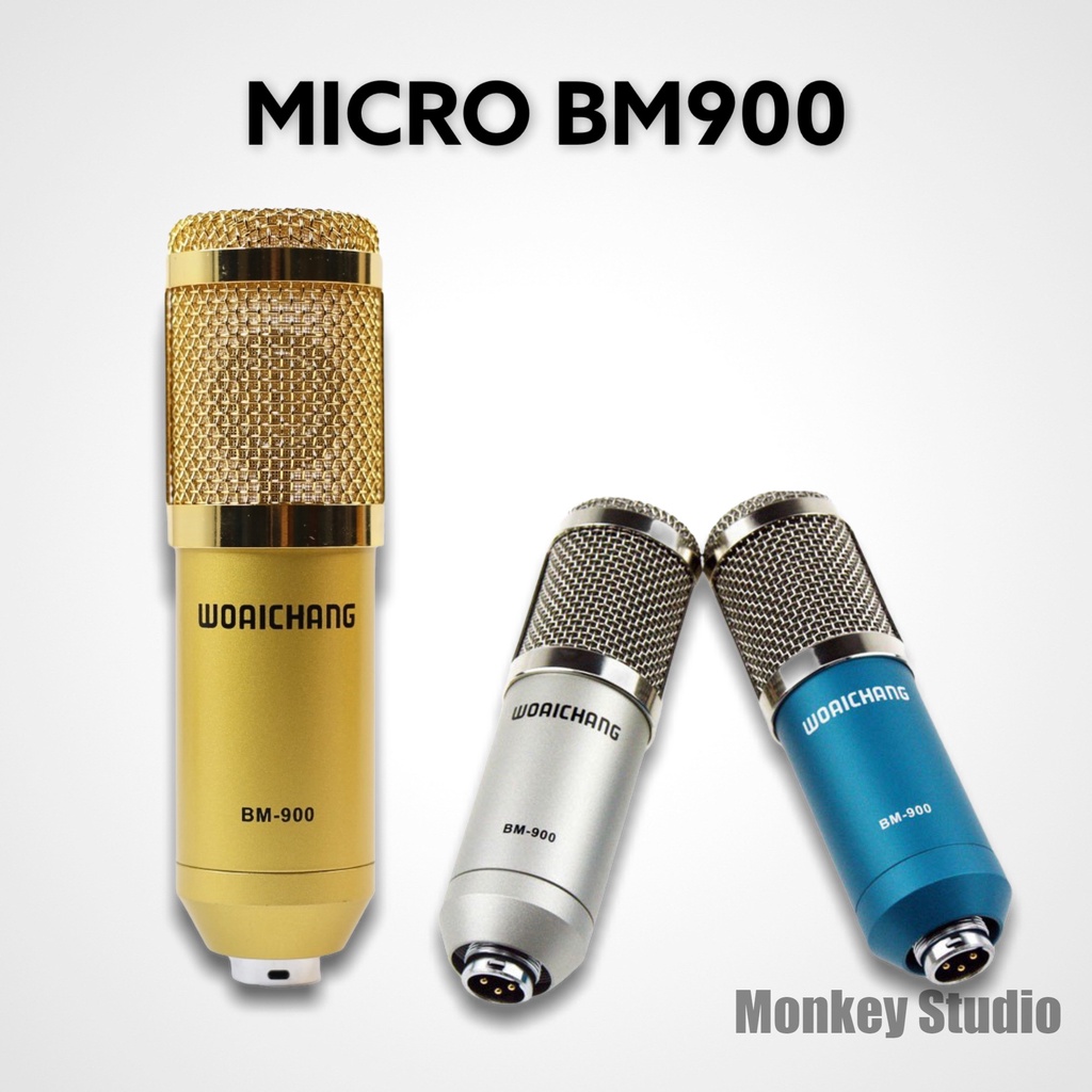 Bộ Combo Mic Thu Âm Hát Livestream Soundcard H9 &amp; Mic BM900 ⚡BH 1 NĂM⚡ Thu Âm Điện Thoại Máy Tính