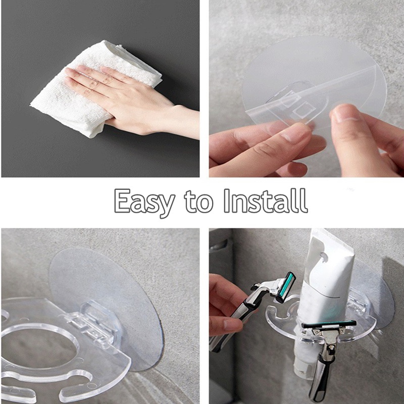 1 Giá Đỡ Bàn Chải Đánh Răng Gắn Tường Chống Thấm Nước Không Đục Lỗ Đa Năng Cho Nhà Tắm