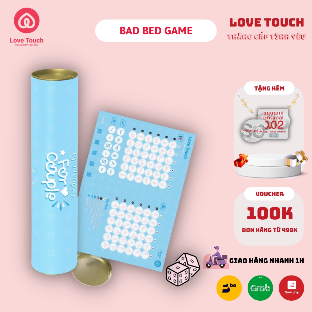 Bảng game bad bed trò chơi dringking game với các tư thế trên giường nâng cảm xúc tinh yêu - LOVE TOUCH