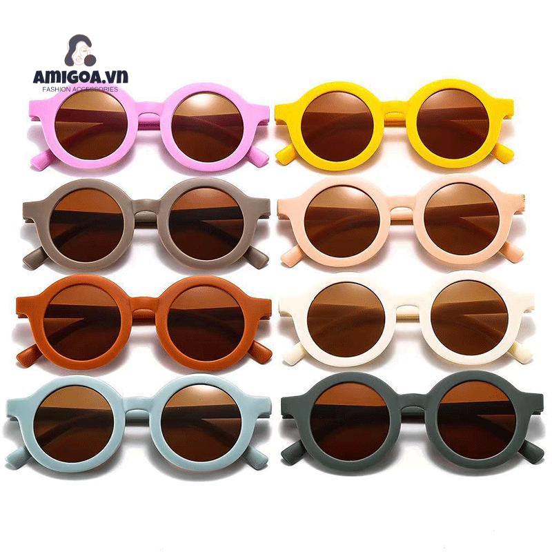 Kính Mát Gọng Tròn Phong Cách Cổ Điển Thời Trang Cho Bé