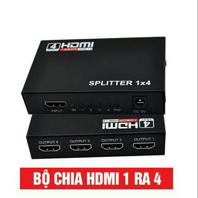 [Siêu rẻ] BỘ CHIA HDMI 1RA 4