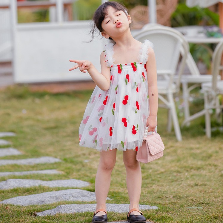 Váy công chúa thêu cực đẹp Váy bé gái loại đẹp kunkid