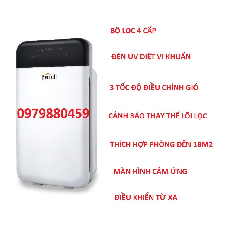 Máy lọc không khí, tạo ionizer Ferroli FAP-43D - Bảo hành 24 tháng