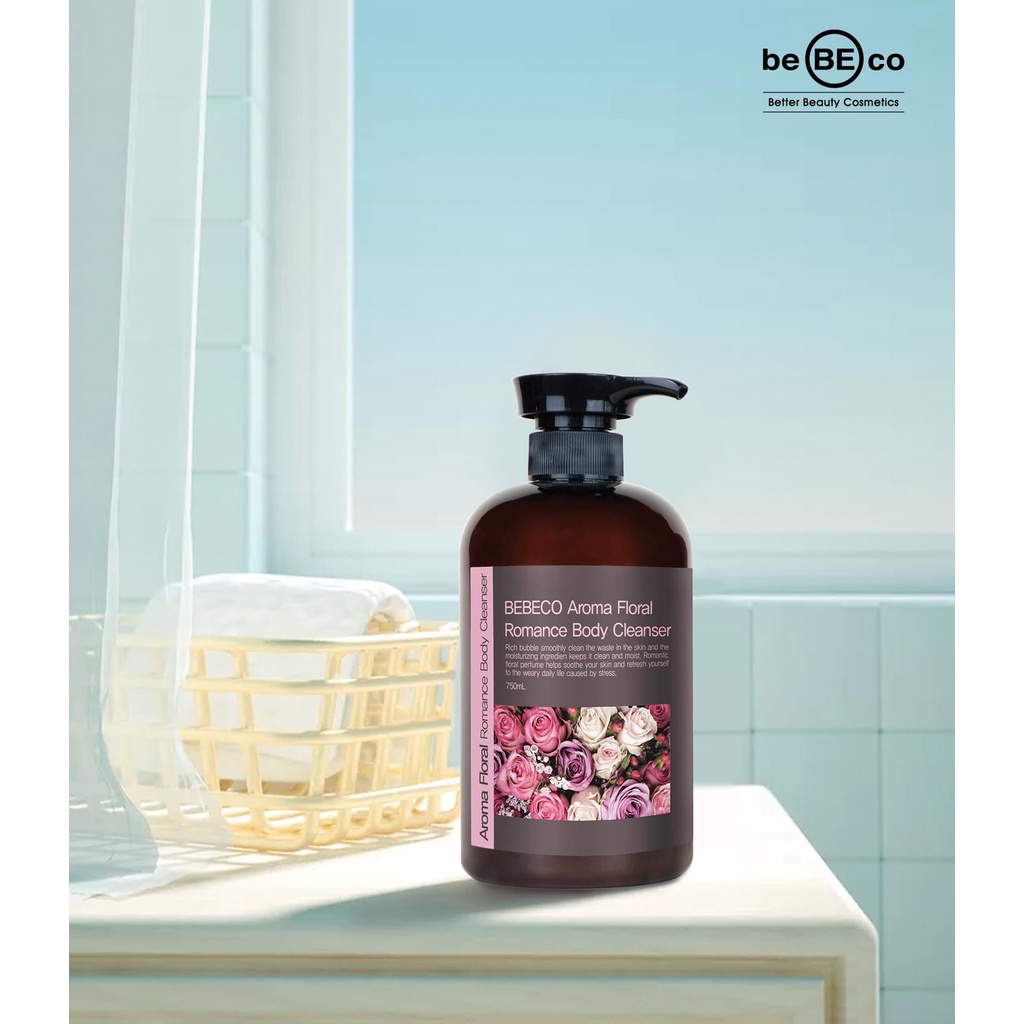Sữa tắm nước hoa hương thơm lãng mạn BEBECO AROMA FLORAL ROMANCE BODY CLEANSER 750ml