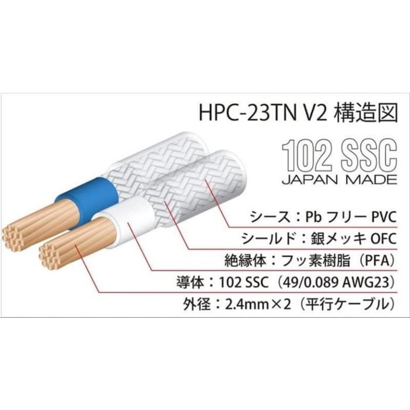 Cáp Oyaide 102ssc 23TN v2 cho tai nghe ie80s.