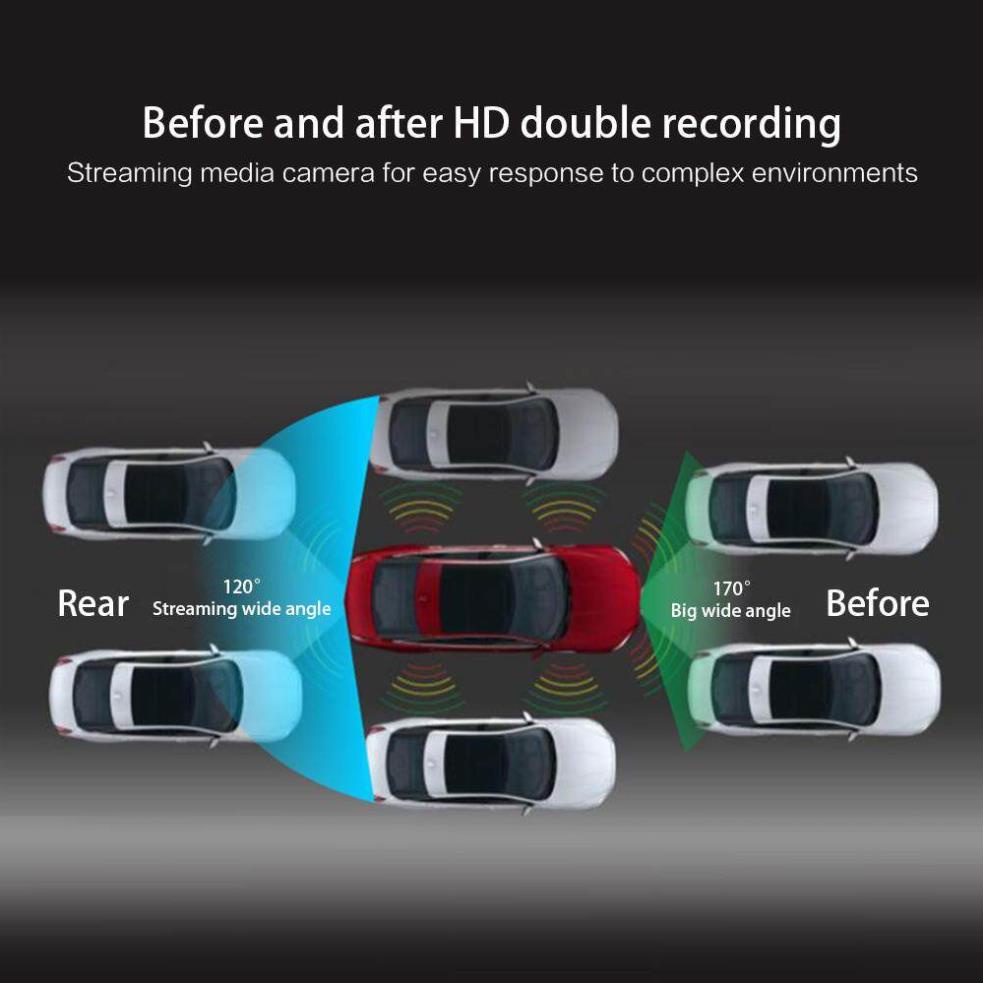 Camera hành trình ô tô ONTEKCO KG10, Full HD 1080p gương, màn hình 10 inh, ghi hình trước sau.1 đổi 1 trong 12 tháng