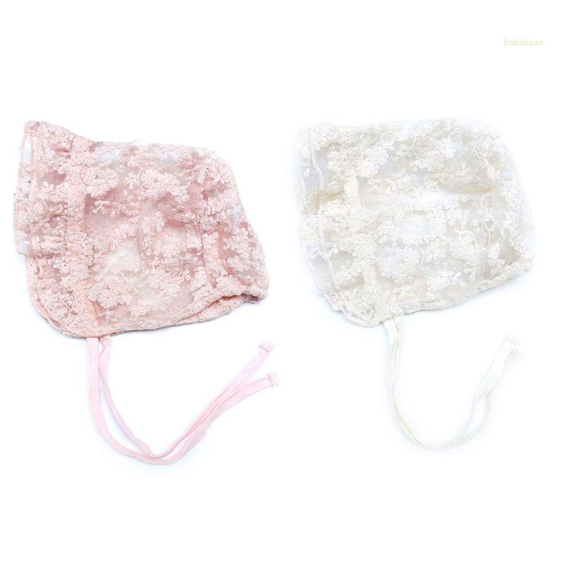 Mũ Bonnet Ren Mềm Mại Chống Nắng Làm Phụ Kiện Chụp Ảnh Cho Bé Sơ Sinh