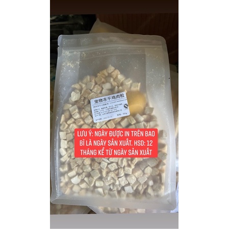 Gà Viên, Gà Ức sấy lạnh gói 500g. Thức ăn khô cho Thú cưng