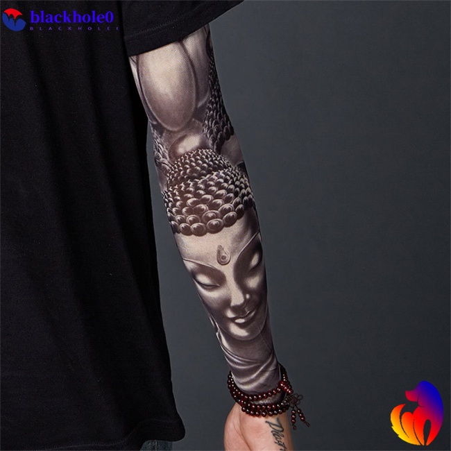 1pcs Găng cánh tay chống tia UV in họa tiết hình xăm độc đáo phong cách Halloween