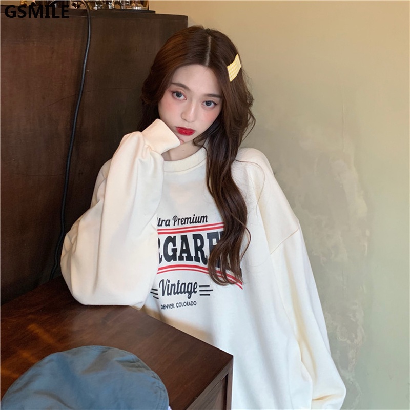 Áo Sweater In Chữ Màu Rời Mùa Thu Và Mùa Đông