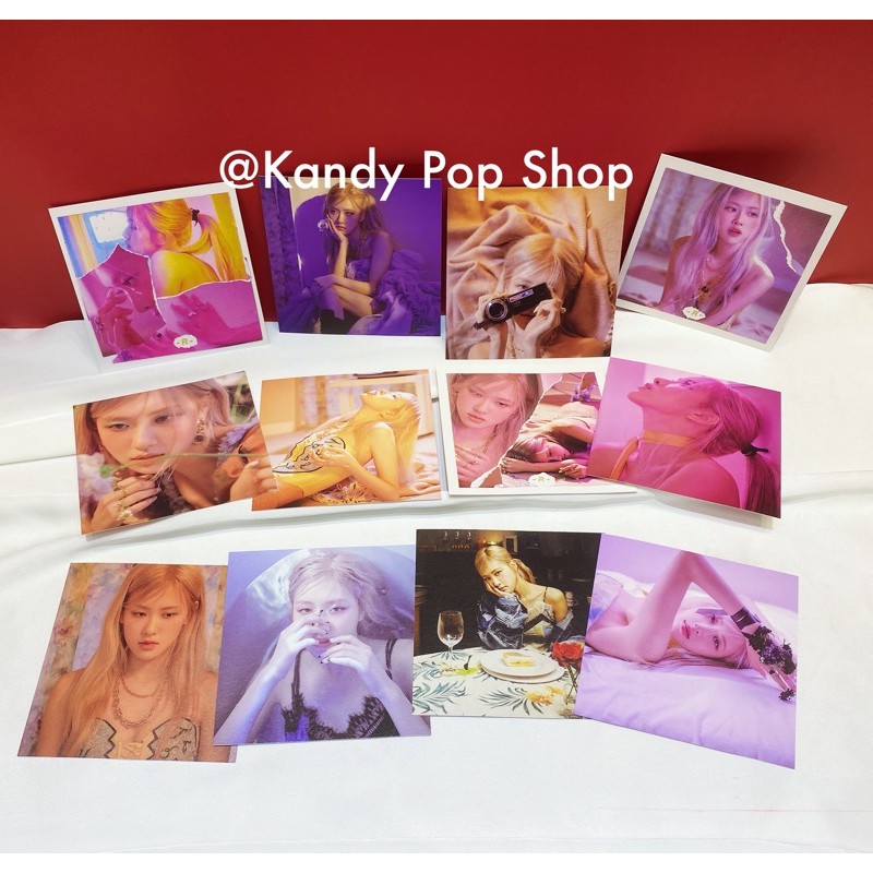 set 12 postcard tách lẻ trong album kit R Rosé