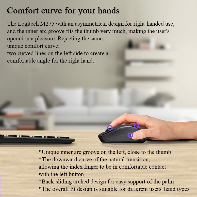 Chuột Không Dây 24 Giờ M275 2.4ghz Kết Nối Usb